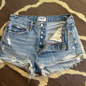 AGOLE Parker Vintage Cutoff Denim Shorts